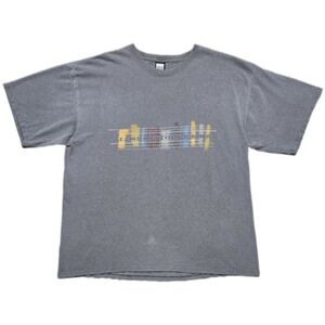 Vintage Girbaud Graphic T Shirt Mens 2XL‎  Baggy Tee Gray Double Sided